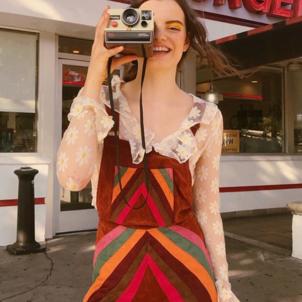 Miracle Eye vegan suede overalls